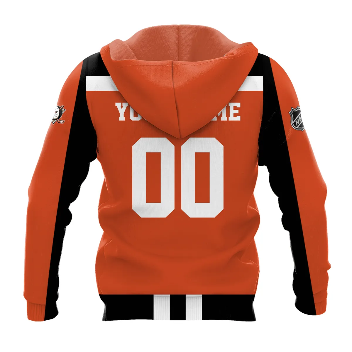 Custom Name & Number NHL Anaheim Ducks Exclusive All Over Prints HONHL3110A01ADHD - Hoodie - Image 3