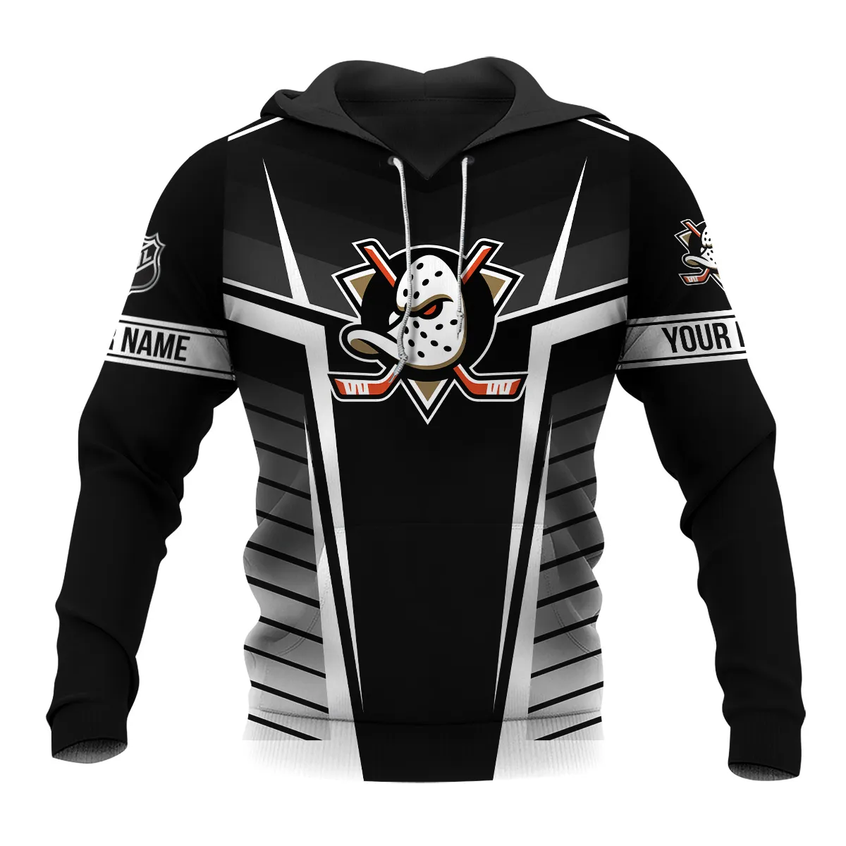 Custom Name & Number NHL Anaheim Ducks Exclusive All Over Prints QTNHL311024A1ADHD - Hoodie - Image 2