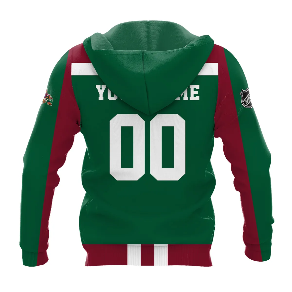 Custom Name & Number NHL Arizona Coyotes Exclusive All Over Prints HONHL3110A01ACHD - Hoodie - Image 3