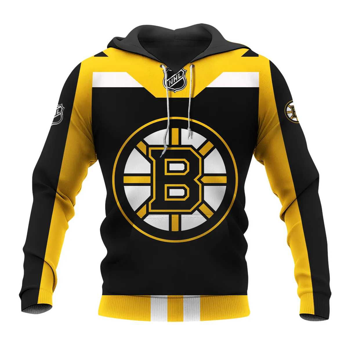 Custom Name & Number NHL Boston Bruins Exclusive All Over Prints HONHL3110A01BBHD - Hoodie - Image 2