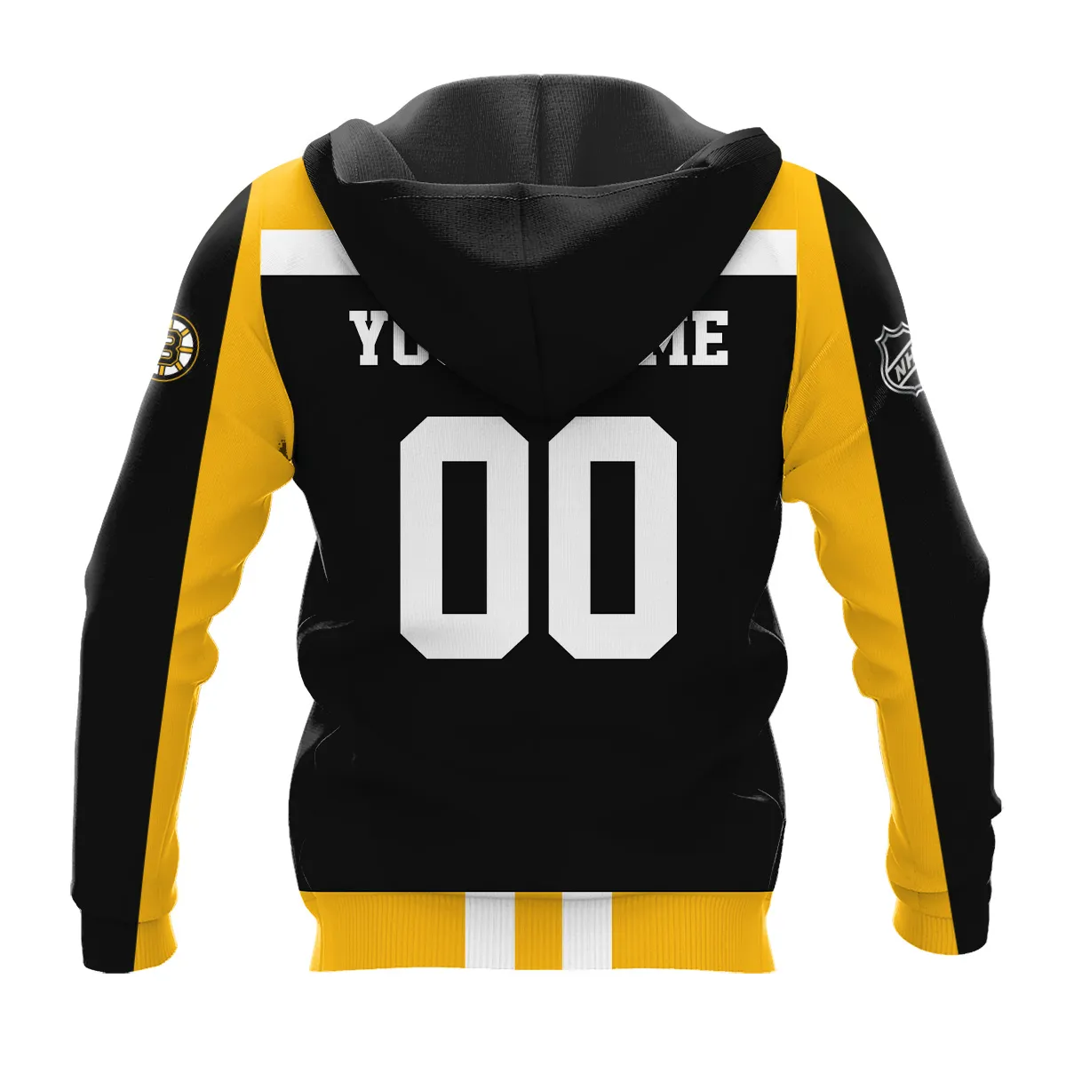 Custom Name & Number NHL Boston Bruins Exclusive All Over Prints HONHL3110A01BBHD - Hoodie - Image 3