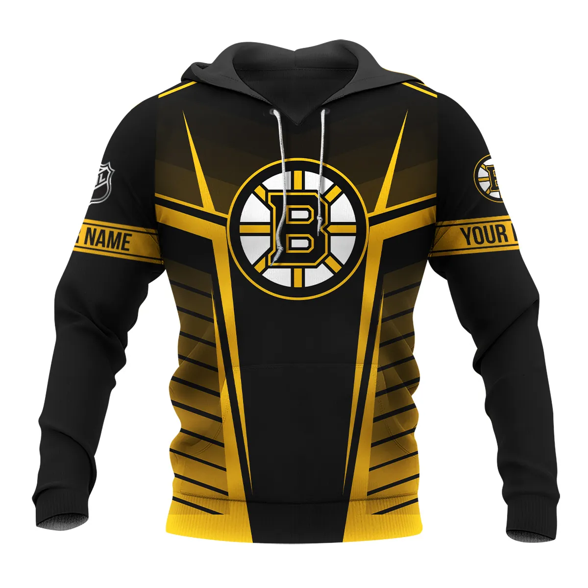Custom Name & Number NHL Boston Bruins Exclusive All Over Prints QTNHL311024A1BBHD - Hoodie - Image 2
