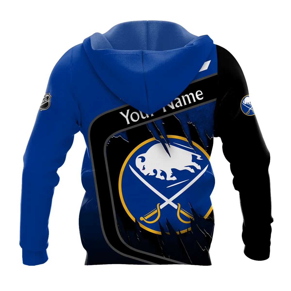 Custom Name & Number NHL Buffalo Sabres Exclusive All Over Prints BLNHL311024A1BSHD - Hoodie - Image 3