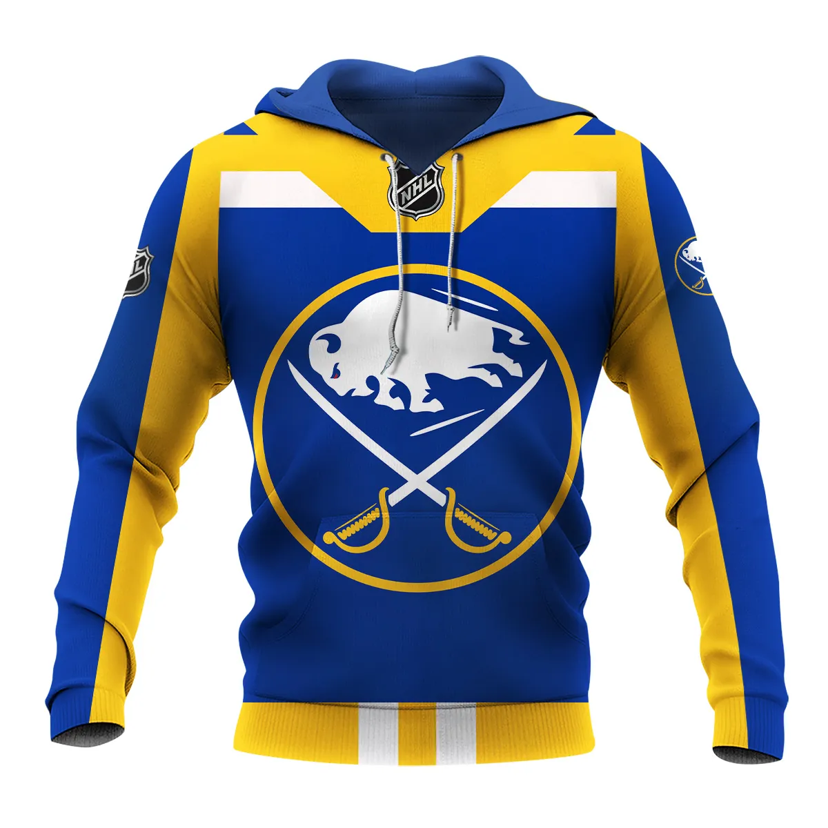 Custom Name & Number NHL Buffalo Sabres Exclusive All Over Prints HONHL3110A01BSHD - Hoodie - Image 2