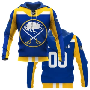 Custom Name &amp; Number NHL Buffalo Sabres Exclusive All Over Prints HONHL3110A01BSHD - Hoodie