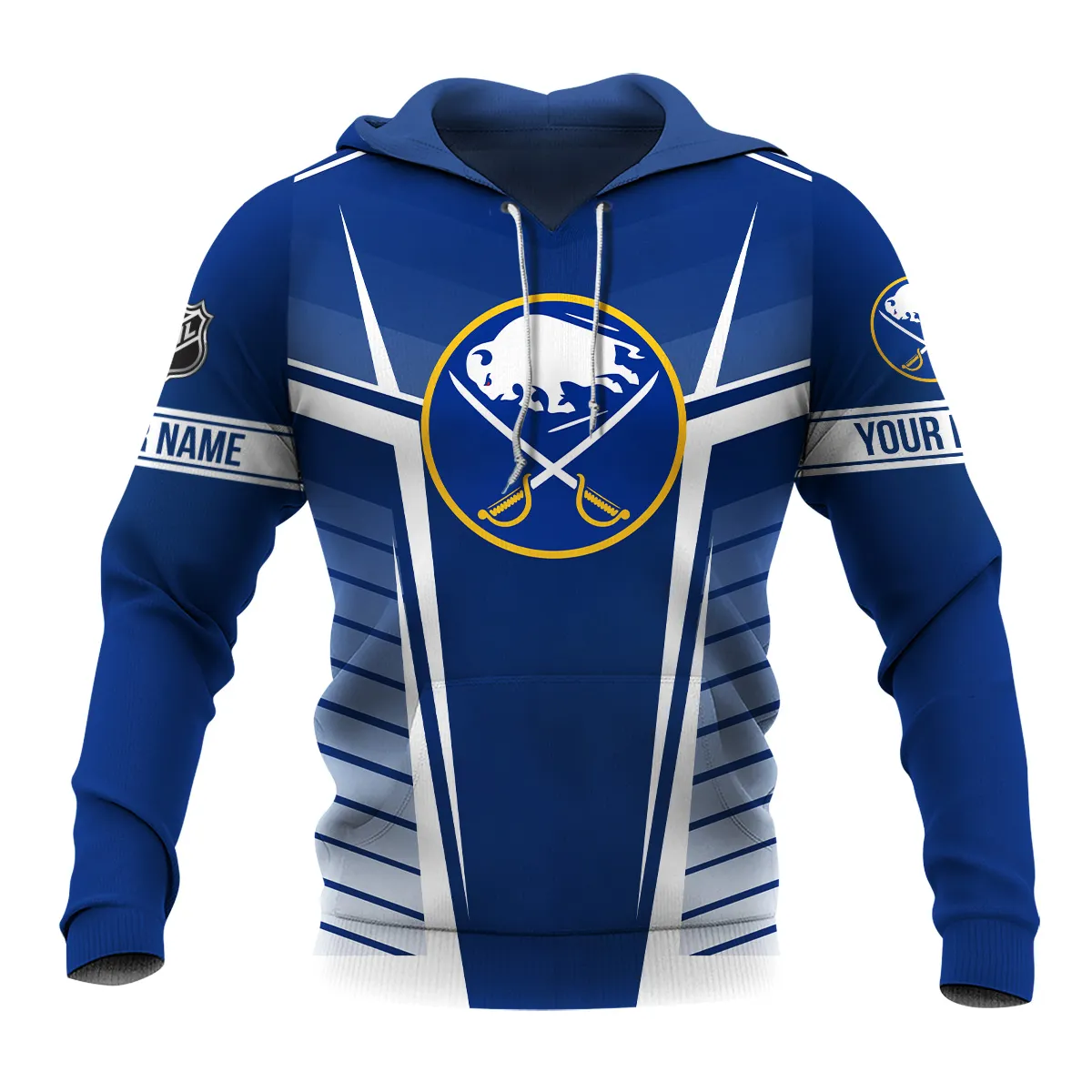 Custom Name & Number NHL Buffalo Sabres Exclusive All Over Prints QTNHL311024A1BSHD - Hoodie - Image 2