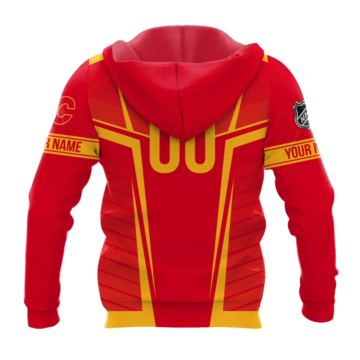 Custom Name & Number NHL Calgary Flames Exclusive All Over Prints QTNHL311024A1CFHD - Hoodie - Image 3