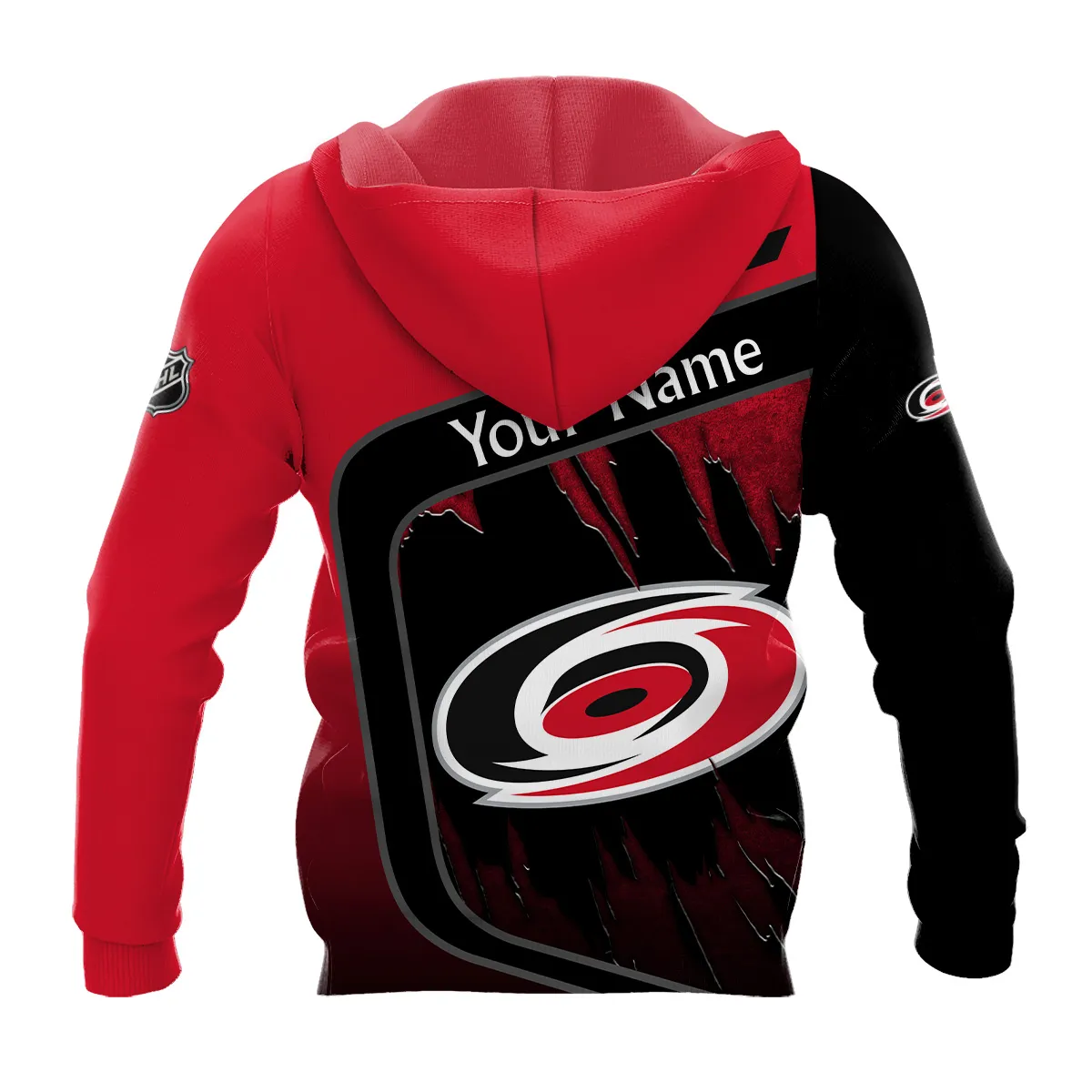 Custom Name & Number NHL Carolina Hurricanes Exclusive All Over Prints BLNHL311024A1CHHD - Hoodie - Image 3