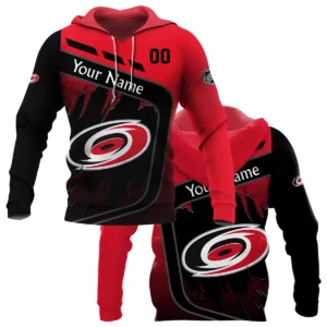 Custom Name &amp; Number NHL Carolina Hurricanes Exclusive All Over Prints BLNHL311024A1CHHD - Hoodie