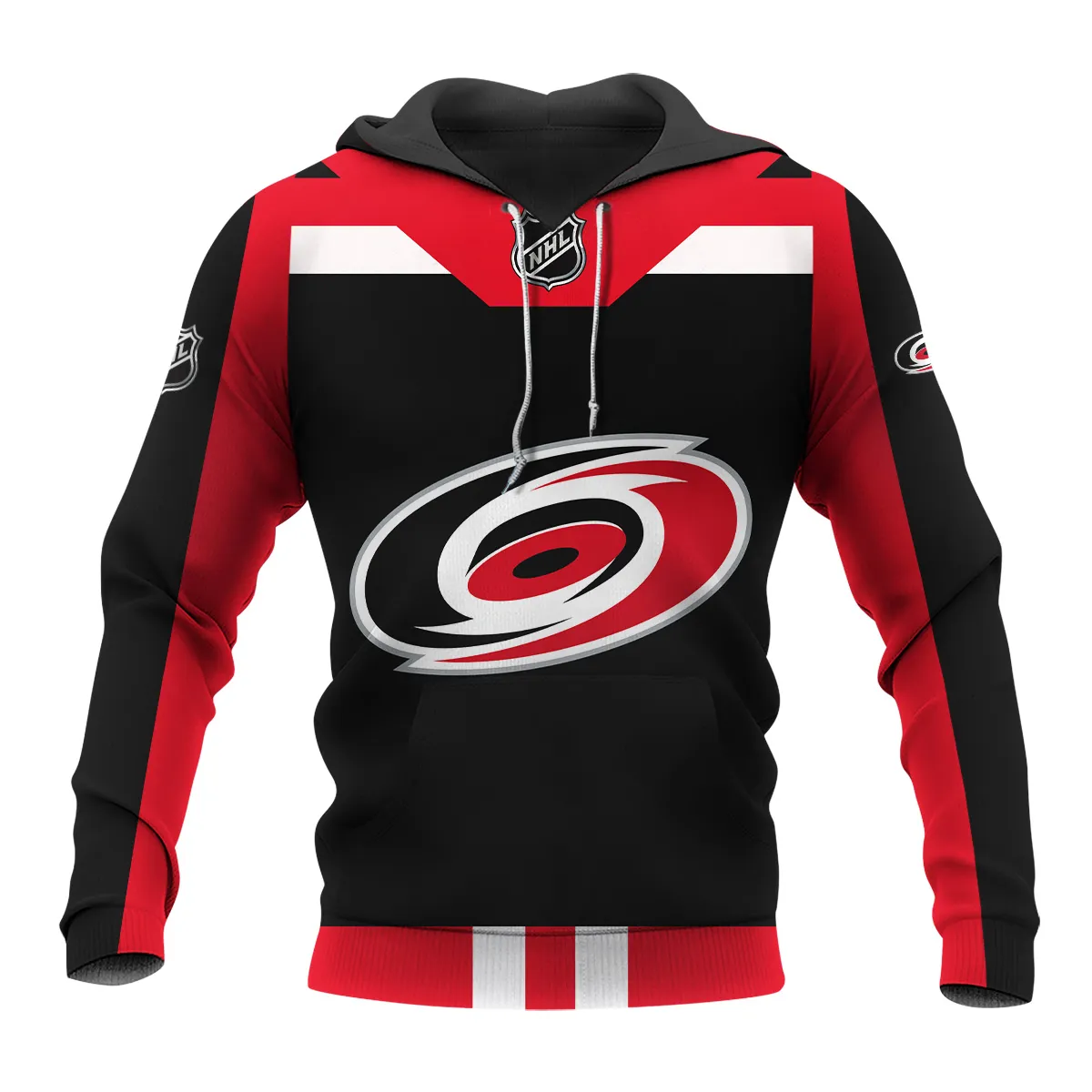 Custom Name & Number NHL Carolina Hurricanes Exclusive All Over Prints HONHL3110A01CHHD - Hoodie - Image 2