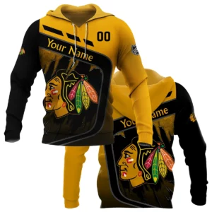 Custom Name &amp; Number NHL Chicago Blackhawks Exclusive All Over Prints BLNHL311024A1CBHD - Hoodie