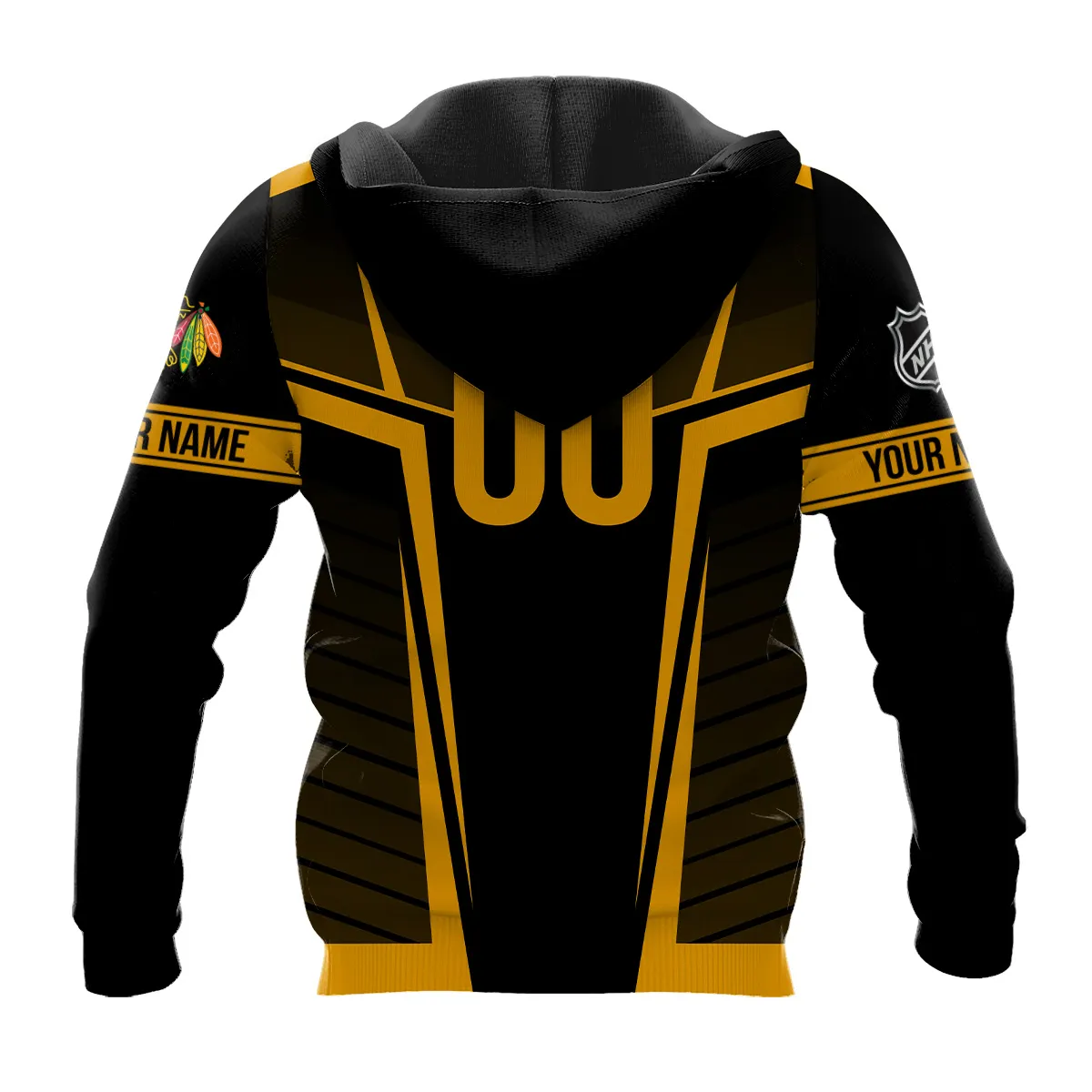 Custom Name & Number NHL Chicago Blackhawks Exclusive All Over Prints QTNHL311024A1CBHD - Hoodie - Image 3