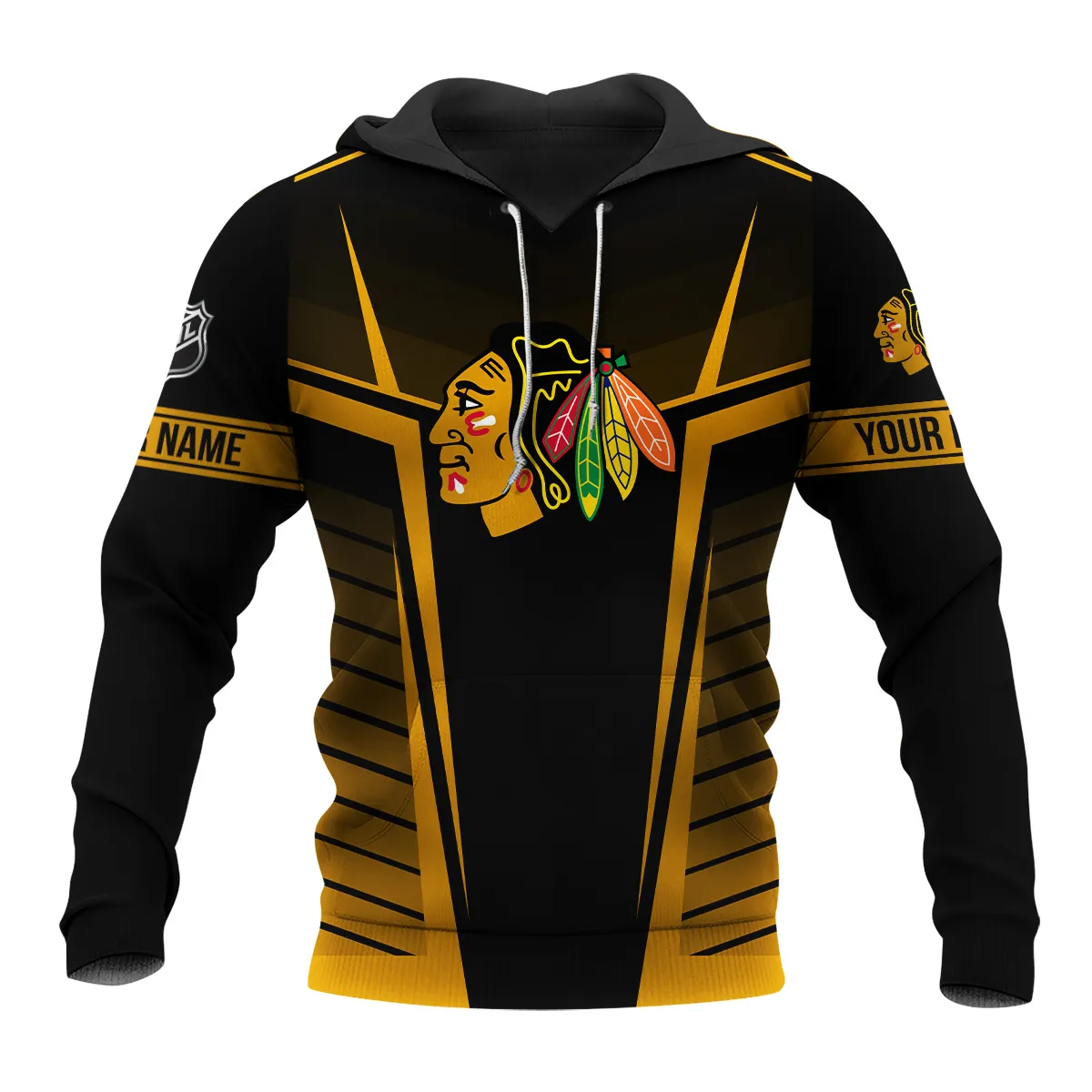 Custom Name & Number NHL Chicago Blackhawks Exclusive All Over Prints QTNHL311024A1CBHD - Hoodie - Image 2