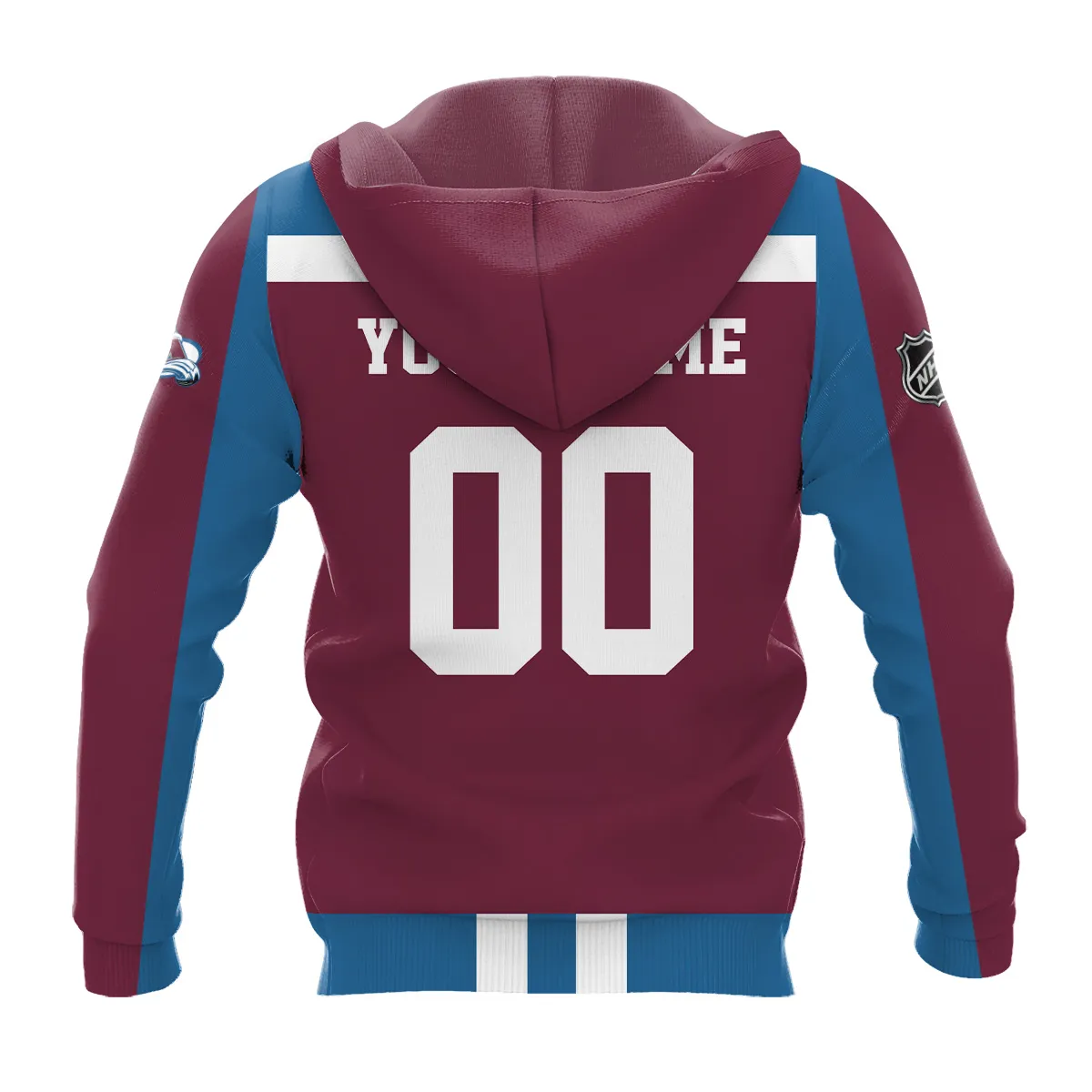 Custom Name & Number NHL Colorado Avalanche Exclusive All Over Prints HONHL3110A01CAHD - Hoodie - Image 3