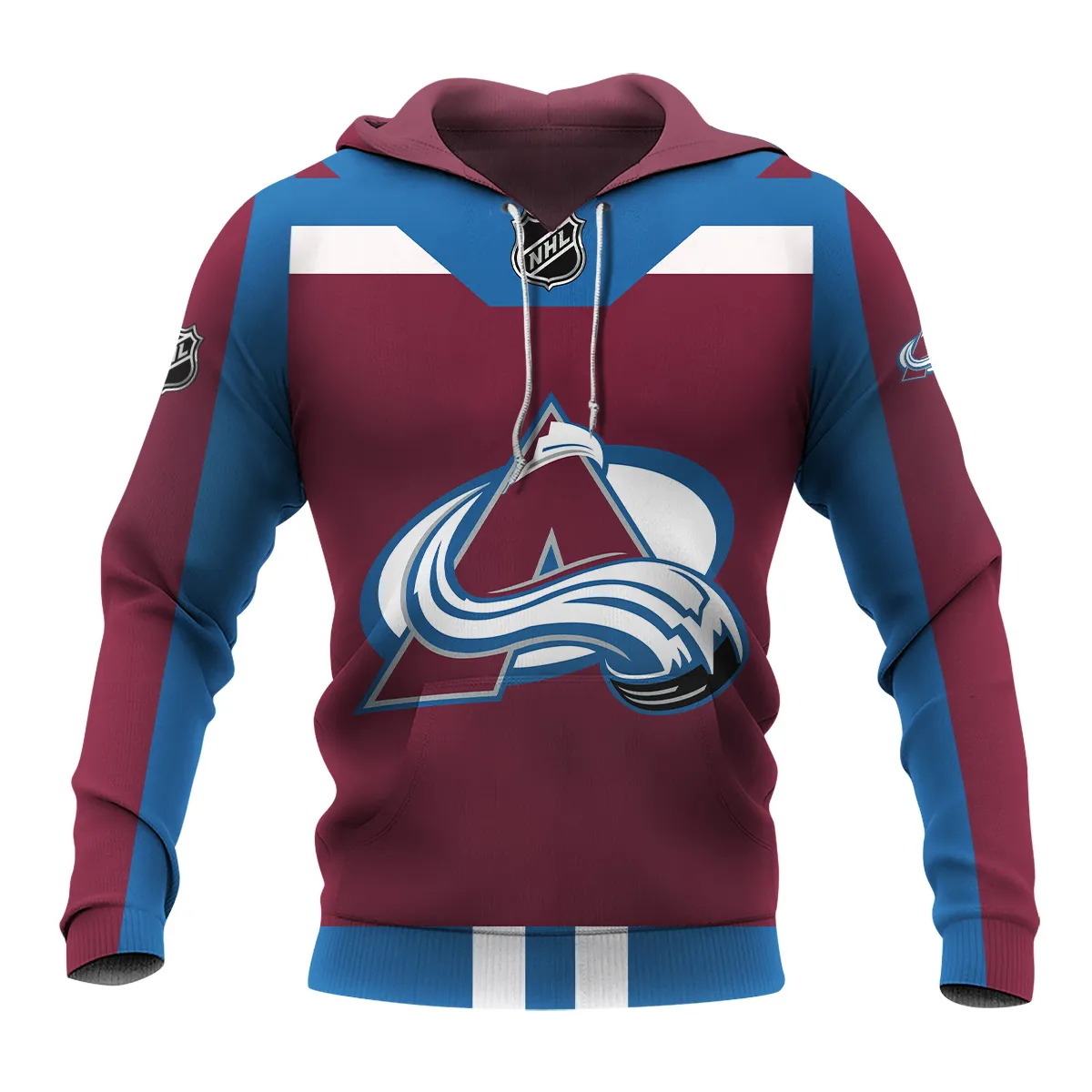 Custom Name & Number NHL Colorado Avalanche Exclusive All Over Prints HONHL3110A01CAHD - Hoodie - Image 2