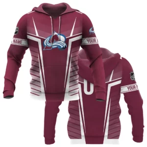 Custom Name &amp; Number NHL Colorado Avalanche Exclusive All Over Prints QTNHL311024A1CAHD - Hoodie