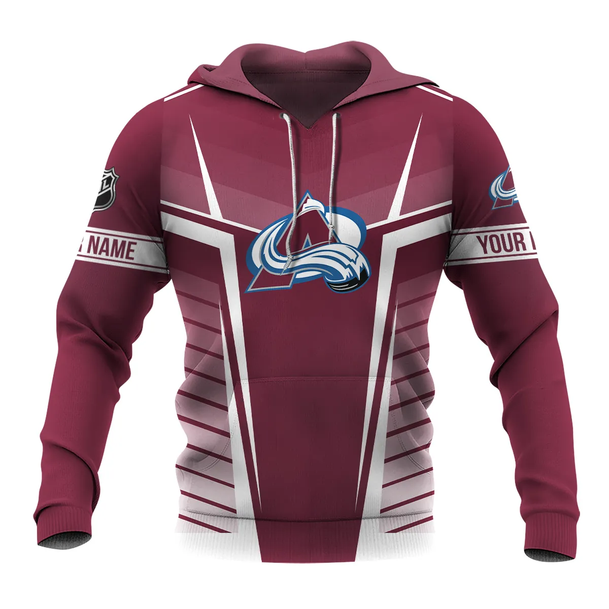 Custom Name & Number NHL Colorado Avalanche Exclusive All Over Prints QTNHL311024A1CAHD - Hoodie - Image 2