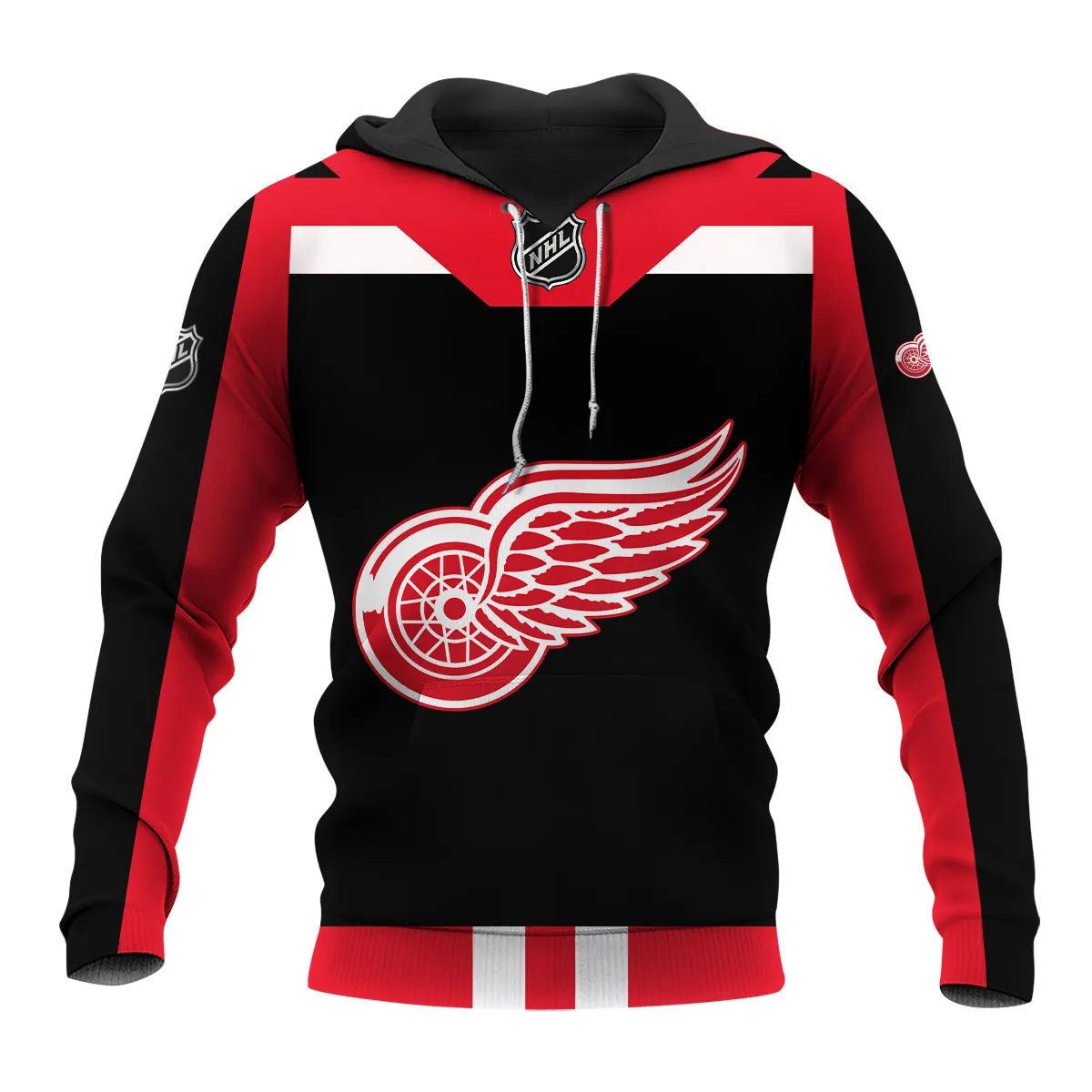 Custom Name & Number NHL Detroit Red Wings Exclusive All Over Prints HONHL3110A01DRWHD - Hoodie - Image 2