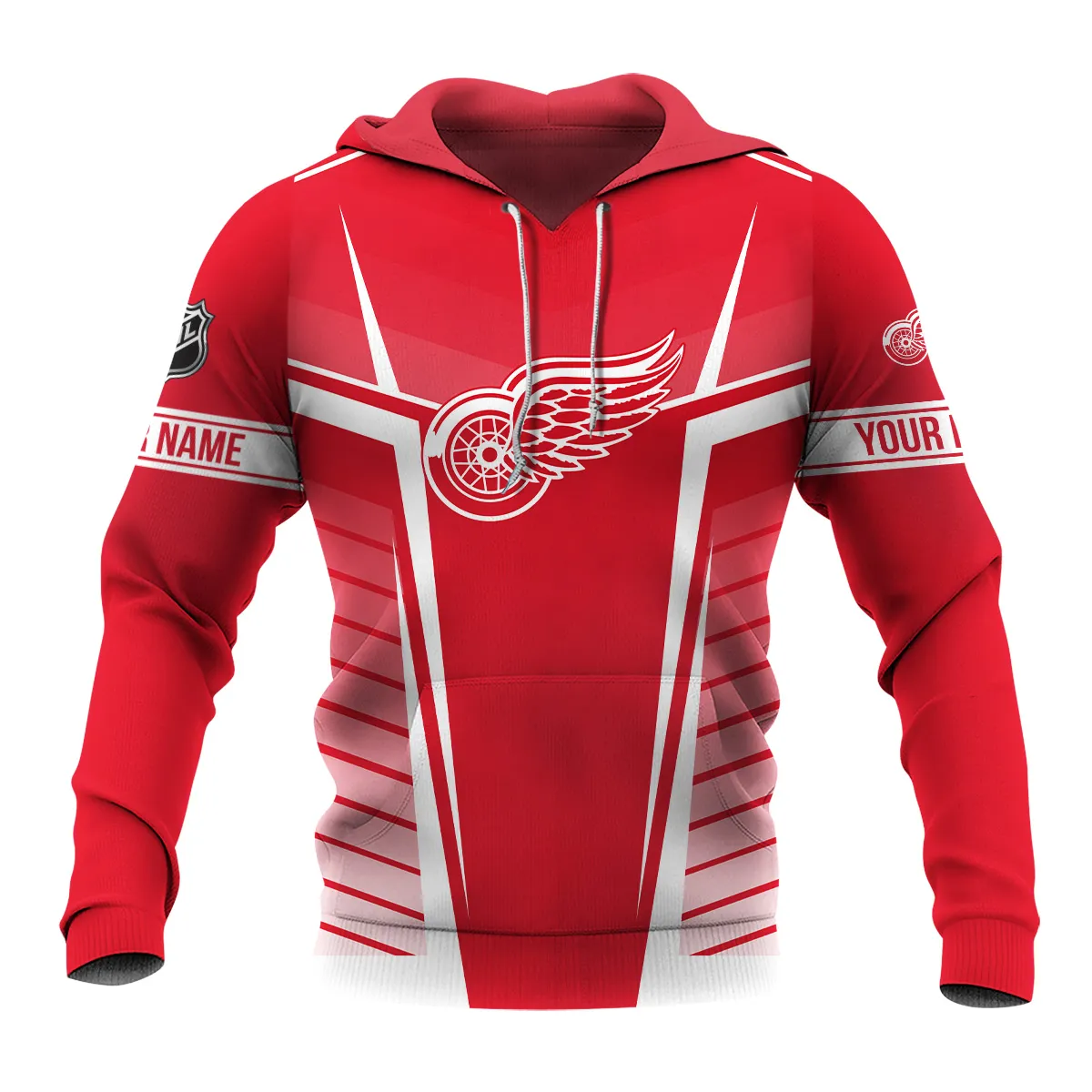 Custom Name & Number NHL Detroit Red Wings Exclusive All Over Prints QTNHL311024A1DRWHD - Hoodie - Image 2