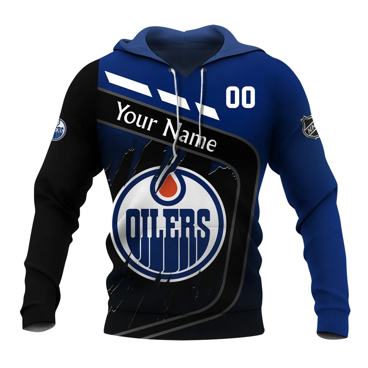 Custom Name & Number NHL Edmonton Oilers Exclusive All Over Prints BLNHL311024A1EOHD - Hoodie - Image 2