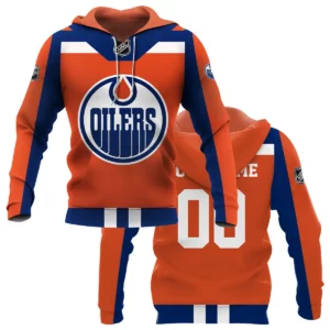 Custom Name &amp; Number NHL Edmonton Oilers Exclusive All Over Prints HONHL3110A01EOHD - Hoodie