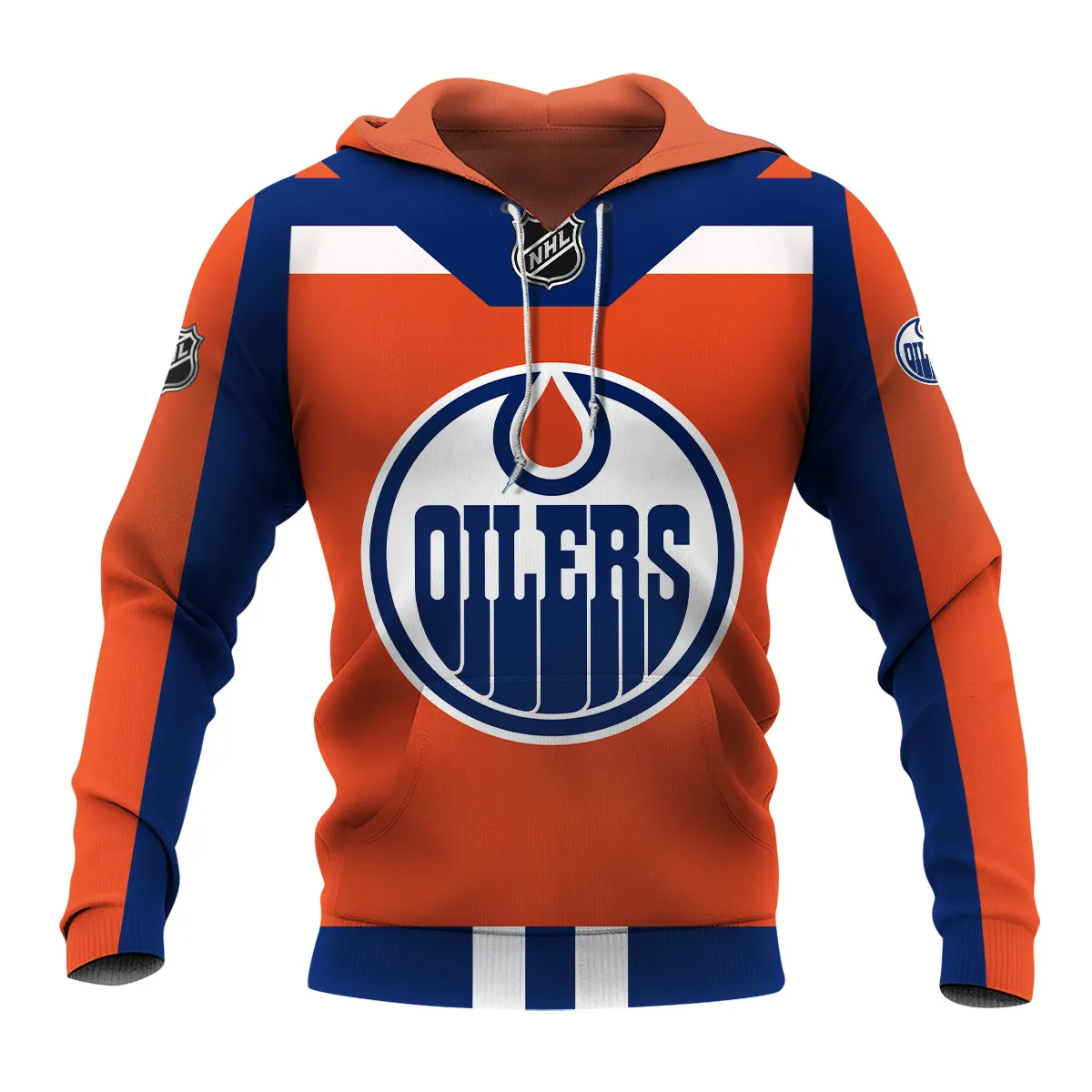 Custom Name & Number NHL Edmonton Oilers Exclusive All Over Prints HONHL3110A01EOHD - Hoodie - Image 2