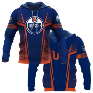 Custom Name &amp; Number NHL Edmonton Oilers Exclusive All Over Prints QTNHL311024A1EOHD - Hoodie
