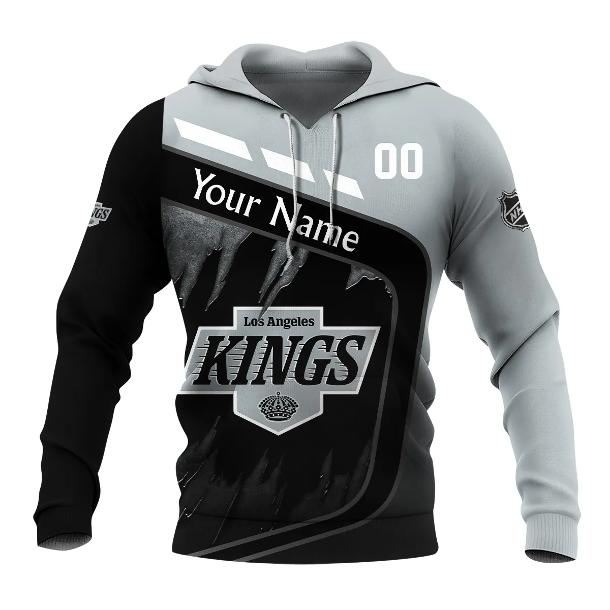 Custom Name & Number NHL Los Angeles Kings Exclusive All Over Prints BLNHL311024A1LAKHD - Hoodie - Image 2
