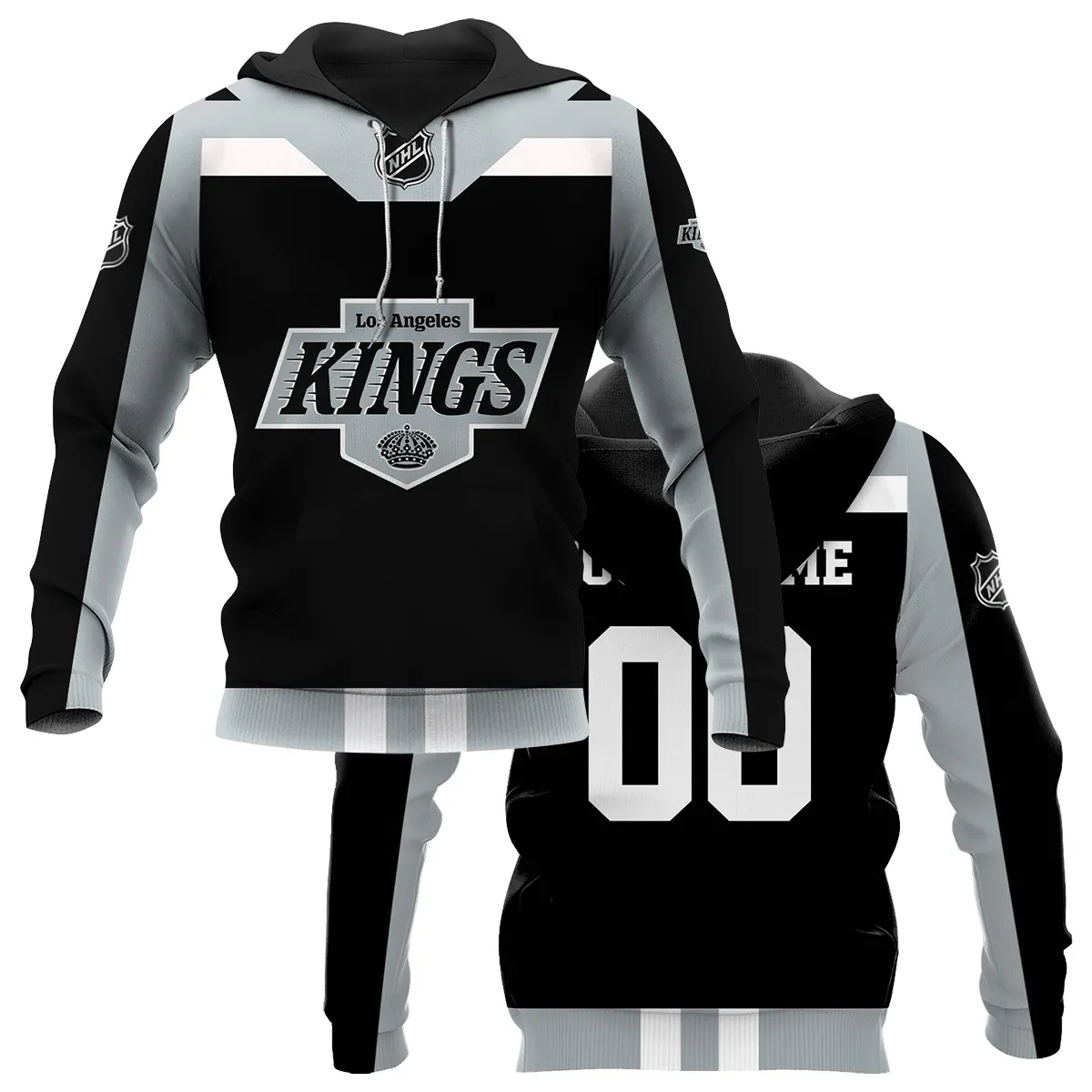 Custom Name & Number NHL Los Angeles Kings Exclusive All Over Prints HONHL3110A01LAKHD - Hoodie