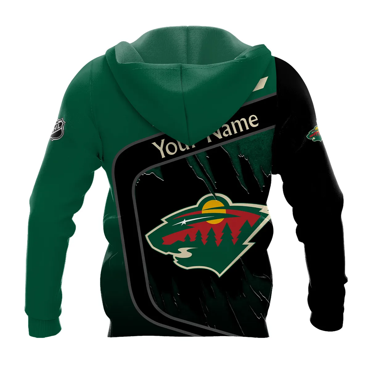 Custom Name & Number NHL Minnesota Wild Exclusive All Over Prints BLNHL311024A1MWHD - Hoodie - Image 3
