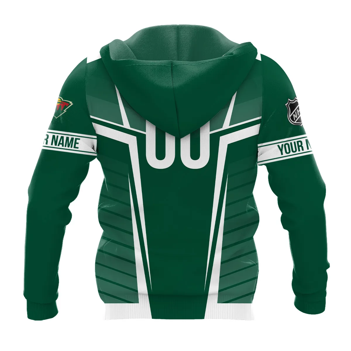 Custom Name & Number NHL Minnesota Wild Exclusive All Over Prints QTNHL311024A1MWHD - Hoodie - Image 3