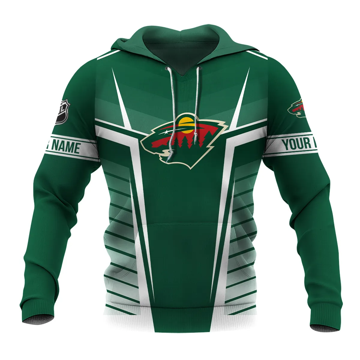 Custom Name & Number NHL Minnesota Wild Exclusive All Over Prints QTNHL311024A1MWHD - Hoodie - Image 2