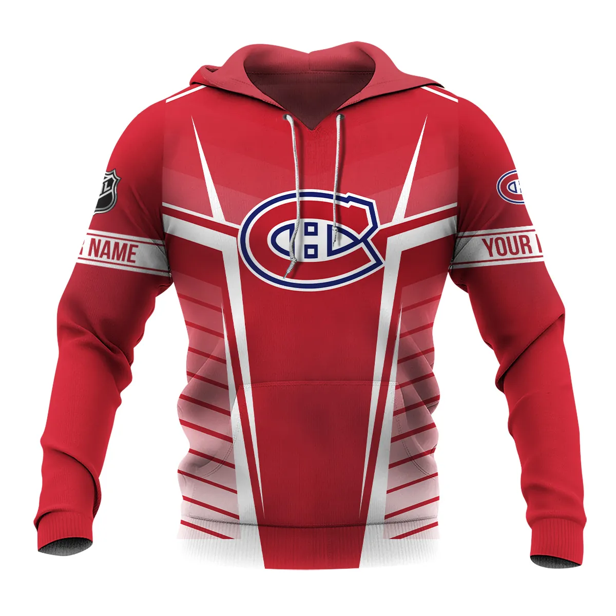 Custom Name & Number NHL Montreal Canadiens Exclusive All Over Prints QTNHL311024A1MCHD - Hoodie - Image 2