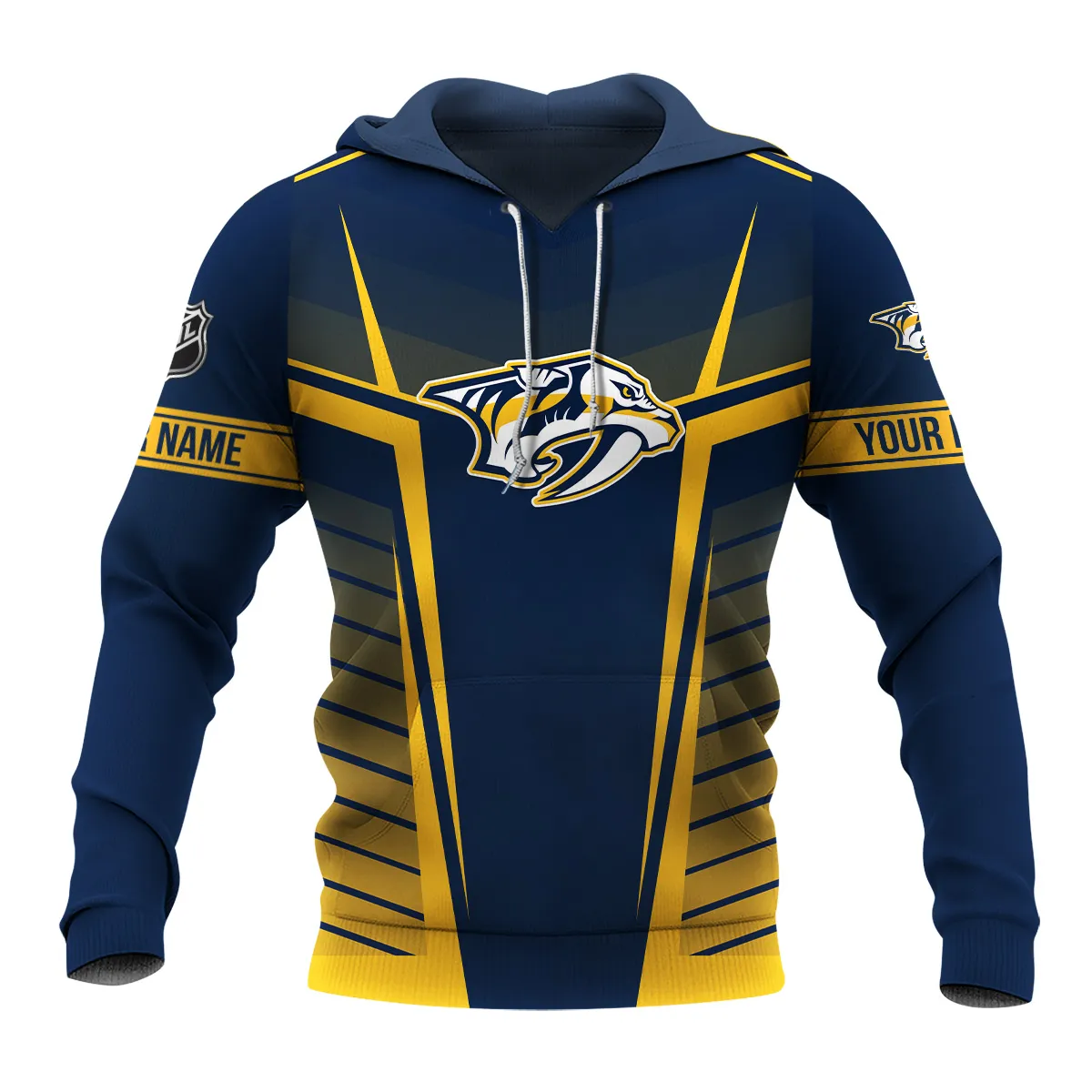 Custom Name & Number NHL Nashville Predators Exclusive All Over Prints QTNHL311024A1NPHD - Hoodie - Image 2