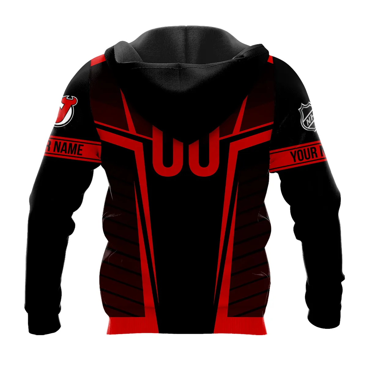 Custom Name & Number NHL New Jersey Devils Exclusive All Over Prints QTNHL311024A1NJDHD - Hoodie - Image 3