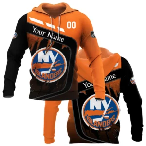 Custom Name &amp; Number NHL New York Islanders Exclusive All Over Prints BLNHL311024A1NYIHD - Hoodie