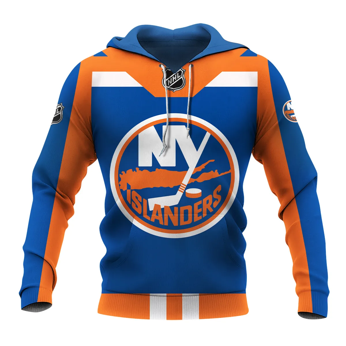 Custom Name & Number NHL New York Islanders Exclusive All Over Prints HONHL3110A01NYIHD - Hoodie - Image 2