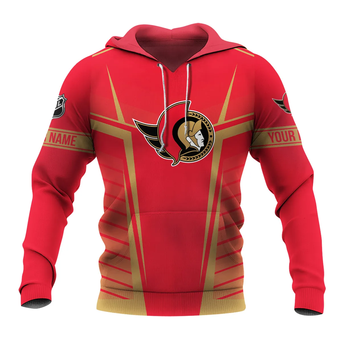 Custom Name & Number NHL Ottawa Senators Exclusive All Over Prints QTNHL311024A1OSHD - Hoodie - Image 2