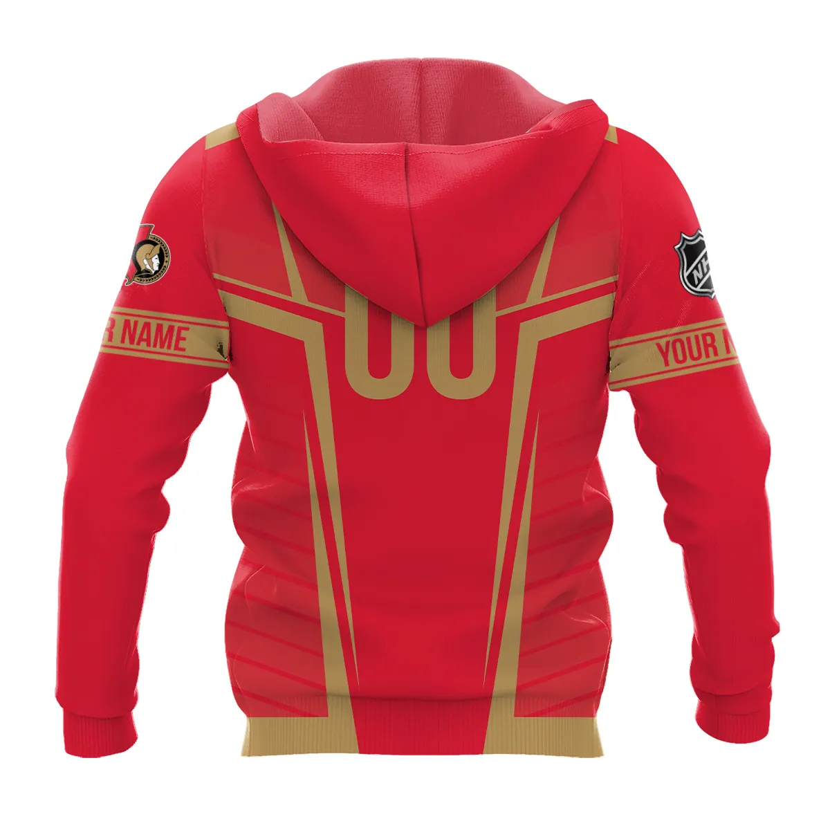 Custom Name & Number NHL Ottawa Senators Exclusive All Over Prints QTNHL311024A1OSHD - Hoodie - Image 3