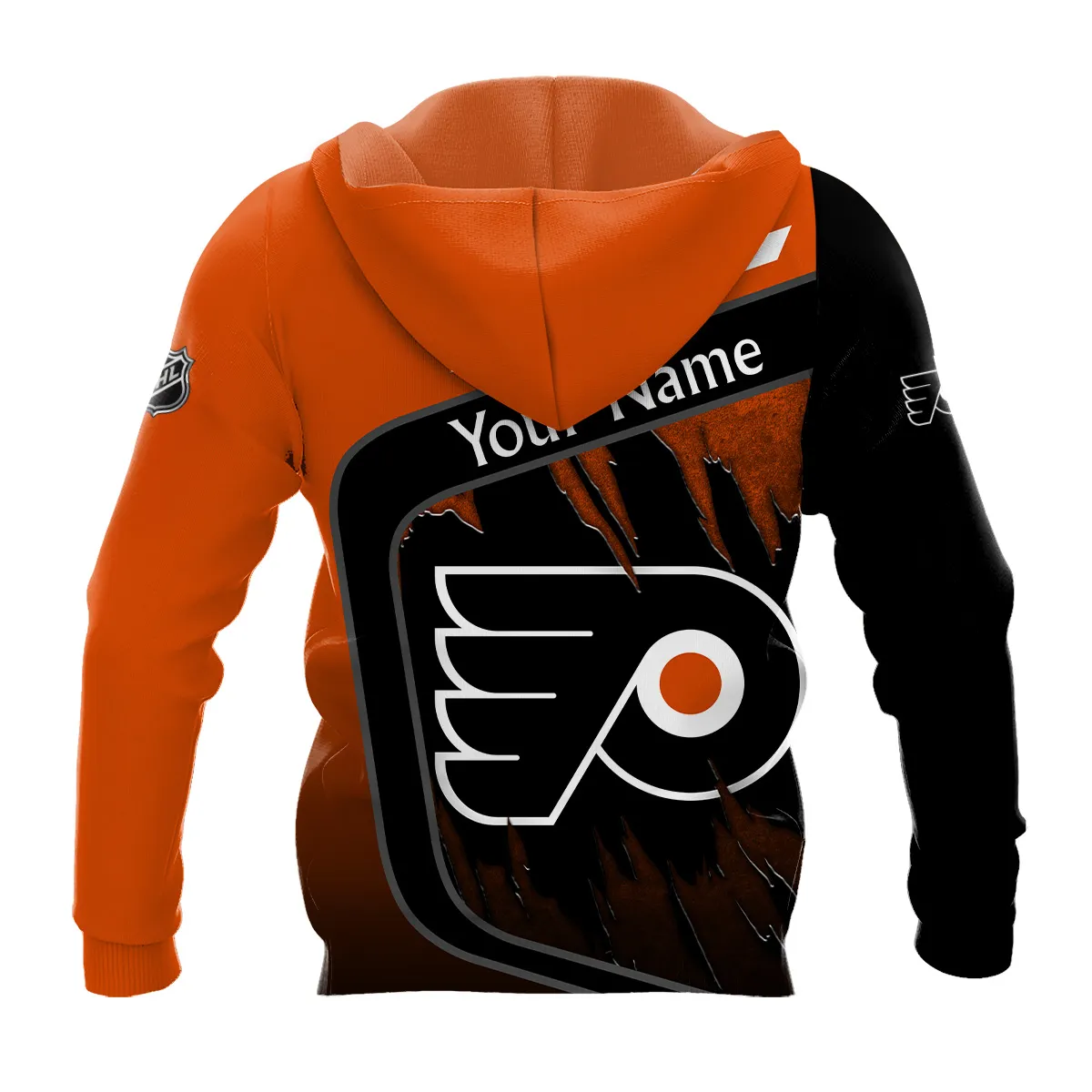 Custom Name & Number NHL Philadelphia Flyers Exclusive All Over Prints BLNHL311024A1PFHD - Hoodie - Image 3