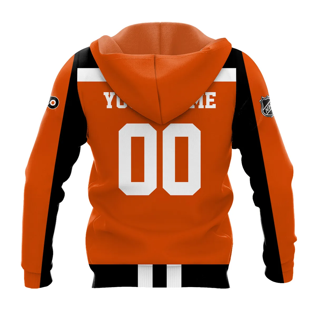 Custom Name & Number NHL Philadelphia Flyers Exclusive All Over Prints HONHL3110A01PFHD - Hoodie - Image 3