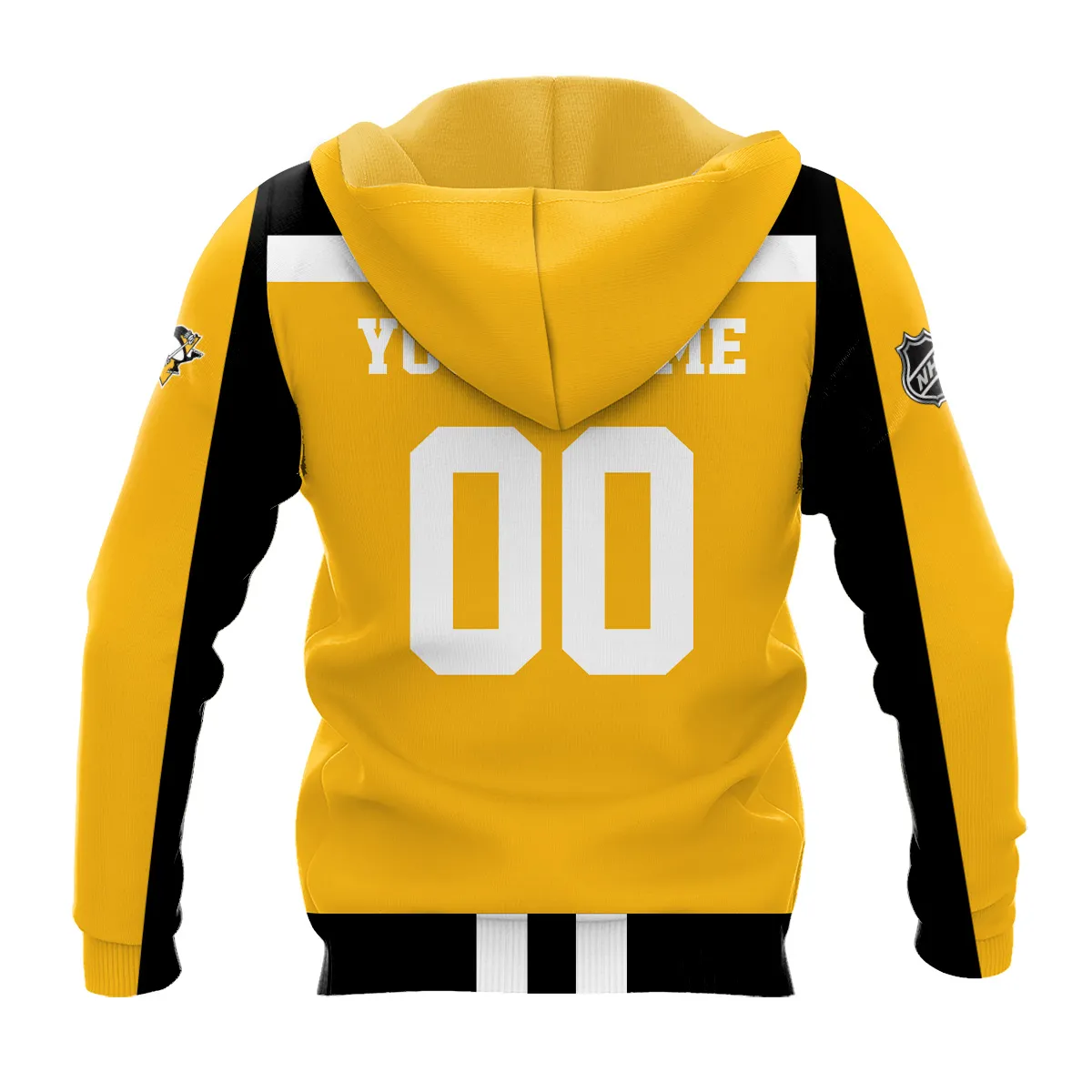 Custom Name & Number NHL Pittsburgh Penguins Exclusive All Over Prints HONHL3110A01PPHD - Hoodie - Image 3