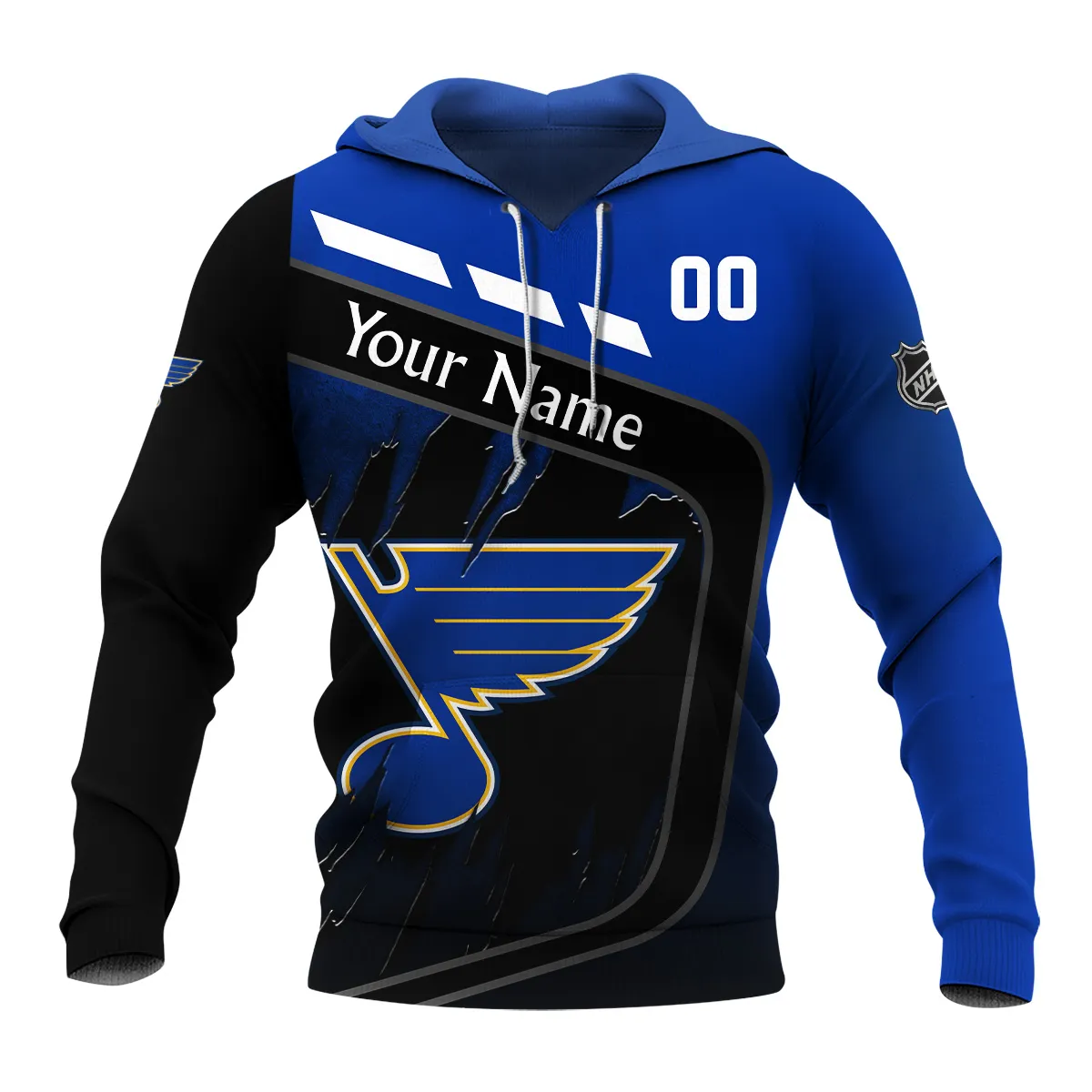 Custom Name & Number NHL St. Louis Blues Exclusive All Over Prints BLNHL311024A1SLBHD - Hoodie - Image 2
