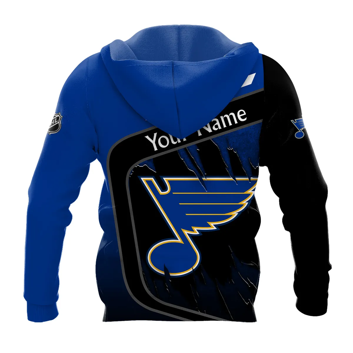 Custom Name & Number NHL St. Louis Blues Exclusive All Over Prints BLNHL311024A1SLBHD - Hoodie - Image 3