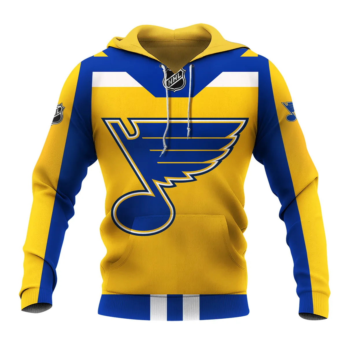 Custom Name & Number NHL St. Louis Blues Exclusive All Over Prints HONHL3110A01SLBHD - Hoodie - Image 2