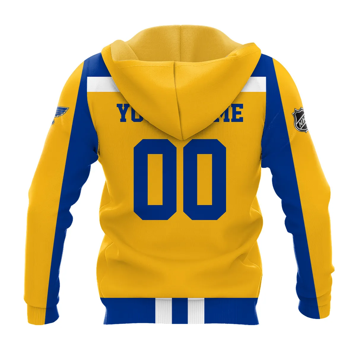 Custom Name & Number NHL St. Louis Blues Exclusive All Over Prints HONHL3110A01SLBHD - Hoodie - Image 3