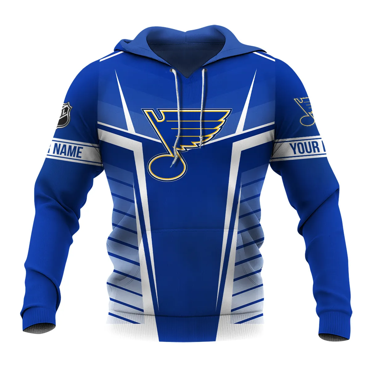 Custom Name & Number NHL St. Louis Blues Exclusive All Over Prints QTNHL311024A1SLBHD - Hoodie - Image 2