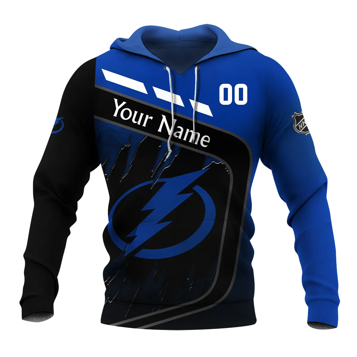 Custom Name & Number NHL Tampa Bay Lightning Exclusive All Over Prints BLNHL311024A1TBLHD - Hoodie - Image 2