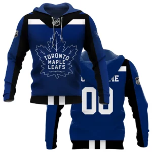 Custom Name &amp; Number NHL Toronto Maple Leafs Exclusive All Over Prints HONHL3110A01TMLHD - Hoodie