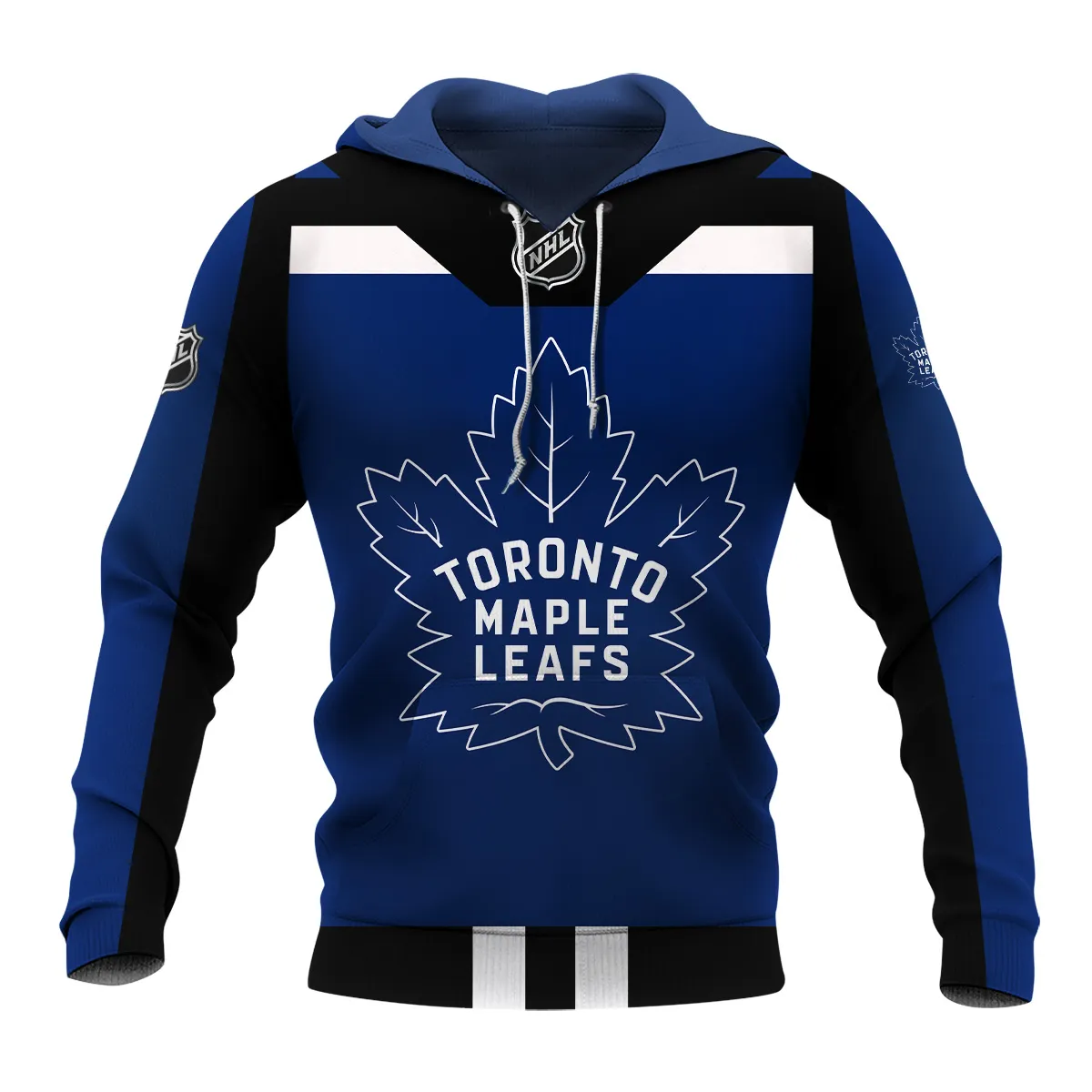 Custom Name & Number NHL Toronto Maple Leafs Exclusive All Over Prints HONHL3110A01TMLHD - Hoodie - Image 2